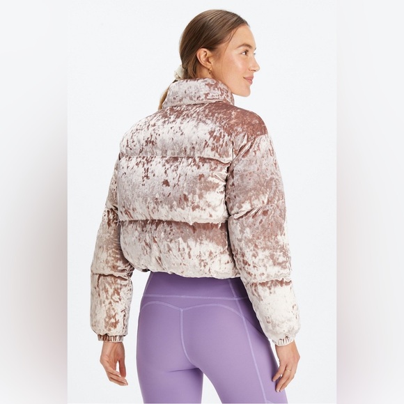 Fabletics Velvet Textured Puffer Jacket - Picture 2 of 15
